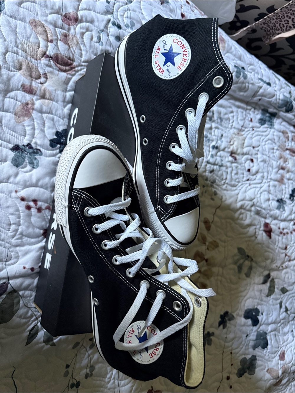 Converse Black and White High Top Sneakers